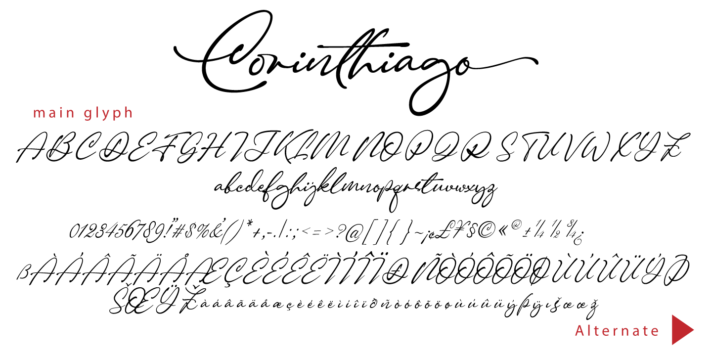 Corinthiago Regular Font preview